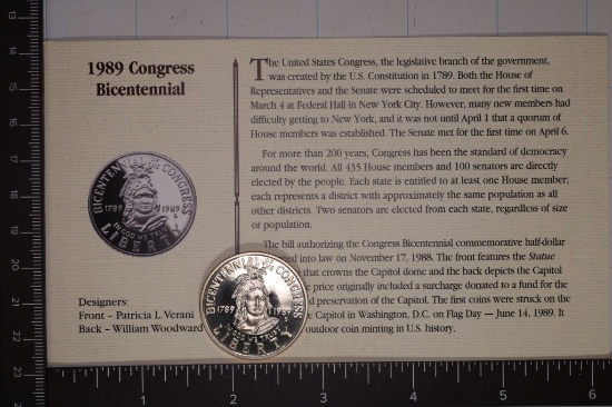 1989-S US PF BICENTENNIAL CONGRESS HALF DOLLAR