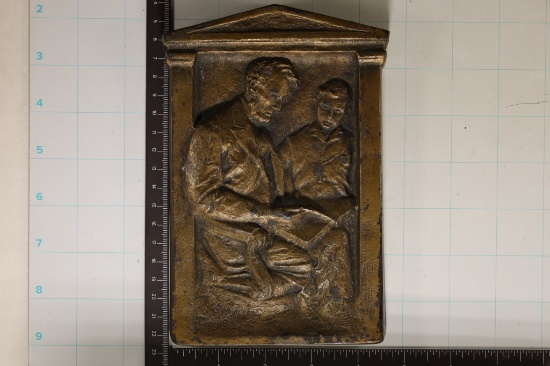 36.6 OZ. ABRAHAM LINCOLN METAL WALL PLAQUE BY