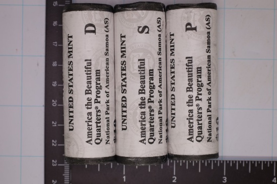 2020-P/D/S N.P. OF SOMOA SOLID DATE $10 ROLLS OF
