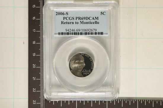 2006-S RETURN TO MONTICELLO NICKEL PCGS PR69 DCAM