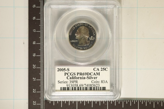 2005-S SILVER CALIFORNIA QUARTER PCGS PR69 DCAM