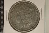 1896 MORGAN SILVER DOLLAR SCRATCHED ON THE OBVERSE