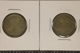 2-CIRCA 1932 JAPANESE 50 SEN COINS .2292 OZ. ASW