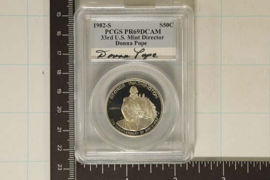 1982-S DONNA POPE SIGNED GEORGE WASHINGTON