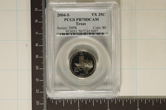 2004-S TEXAS QUARTER PCGS PR70 DCAM