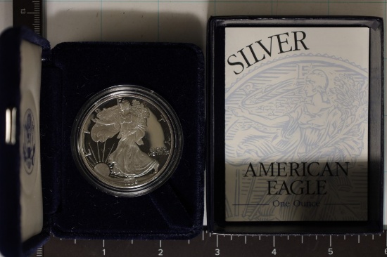 1995-P PROOF AMERICAN SILVER EAGLE WITH CERT.