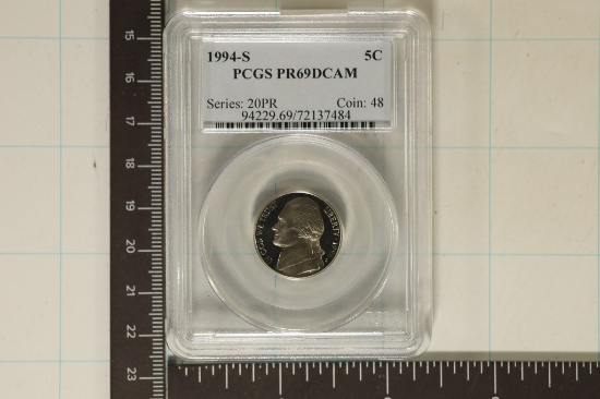 1994-S JEFFERSON NICKEL PCGS PR69 DCAM