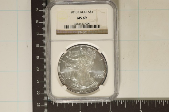 2010 AMERICAN SILVER EAGLE NGC MS69