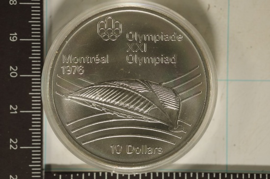 1976 CANADA SILVER $10 UNC MONTREAL OLYMPIC