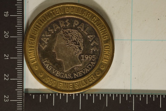 CASINO $10 SILVER TOKEN (UNC) 1995 CAESAR'S