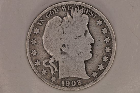 1902-S SILVER BARBER HALF DOLLAR
