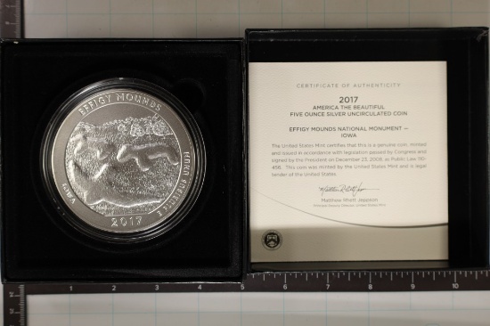 2017-P AMERICA THE BEAUTIFUL SILVER 5 OZ. ROUND