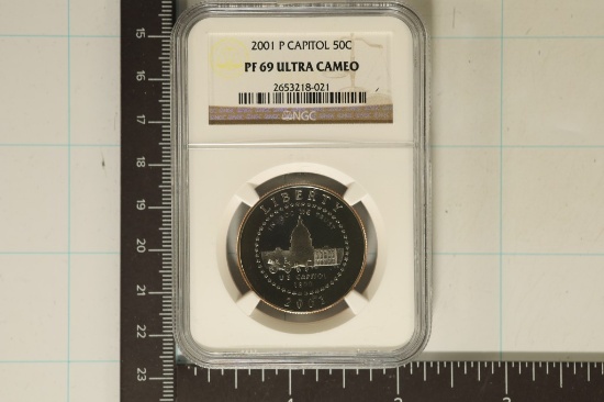 2001-P US CAPITOL HALF DOLLAR NGC PF69 ULTRA CAMEO