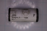 2016-P SOLID DATE $25 ROLL OF NATIVE AMERICAN