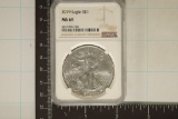 2019 AMERICAN SILVER EAGLE NGC MS69 1 OZ. SILVER