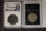 2-1963 SILVER FRANKLIN HALF DOLLARS: NGC PF66 &