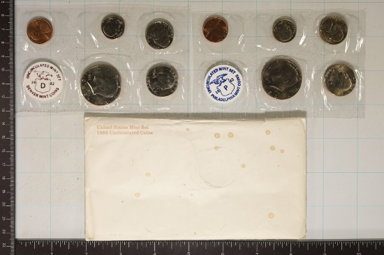1982 US MINT SET (UNC) P/D (WITH ENVELOPE)