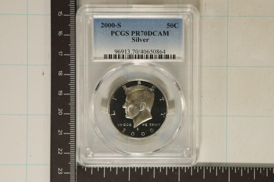 2000-S SILVER KENNEDY HALF DOLLAR PCGS PR70 DCAM