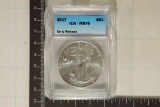 2017 AMERICAN SILVER EAGLE ICG MS70 EARLY RELEASES