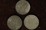 1941, 42 & 1943 GERMAN 5 PFENNIGSS WITH SWASTIKAS
