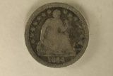SEMI KEY 1844-O SILVER SEATED LIBERTY 1/2 DIME IN