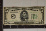 1934-D US $5 FRN'S GREEN SEAL