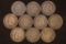 10 INDIAN HEAD CENTS: 1879, 1890, 1895 VF, 1899 FN