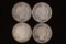 1907-D, 12, 13 & 14 SILVER BARBER DIMES