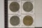 4-METAL $1 CASINO GAMING TOKENS: TROPICANA,