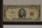 1963 US $5 RED SEAL NOTE WITH INK ON IT
