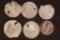 6 SILVER DIME SIZED OTTOMAN EMPIRE PARA COINS: