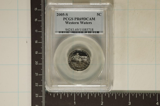 2005-S WESTERN WATERS NICKEL PCGS PR69 DCAM