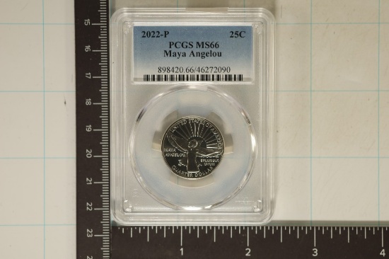 2022-P MAYA ANGELOU QUARTER PCGS MS66
