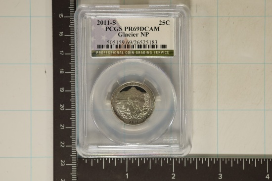 2011-S GLACIER N.P. QUARTER PCGS PR69 DCAM