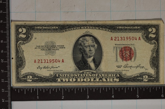 1953 US $2 RED SEAL NOTE