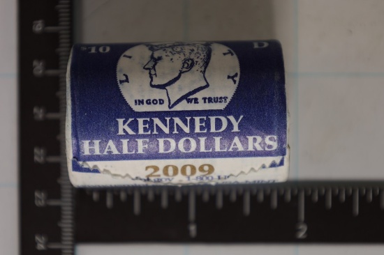 2009-D SOLID DATE $10 ROLL OF UNC KENNEDY HALVES