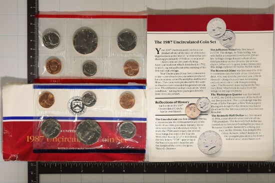 1987 US MINT SET (UNC) P/D (WITH ENVELOPE)