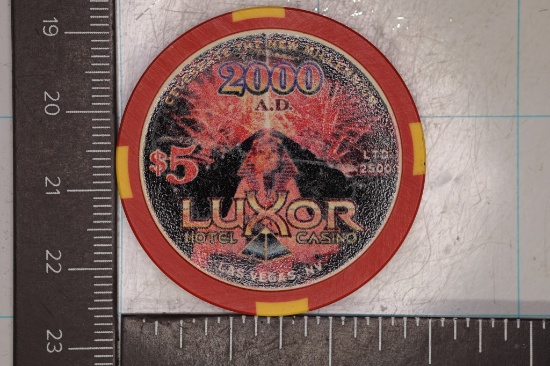 $5 LUXOR CASINO CHIP LAS VEGAS, NEVADA