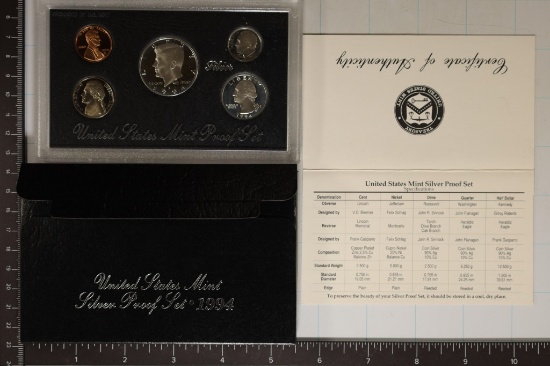 1994 US SILVER PROOF SET (WITH BOX) & CERTIFICATE