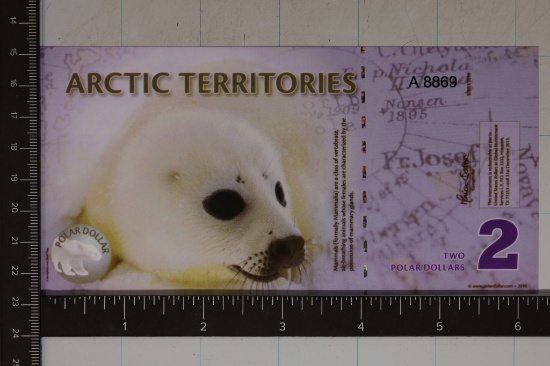2013 ARCTIC TERRITORIES 2 POLAR DOLLARS CU