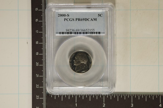 2000-S JEFFERSON NICKEL PCGS PR69 DCAM