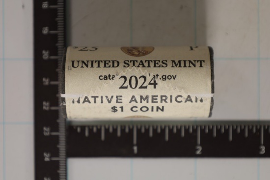 2024-P SOLID DATE $25 ROLL OF NATIVE AMERICAN