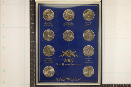 2007-P & D US 10 QUARTER COLLECTION IN BLUE CASE
