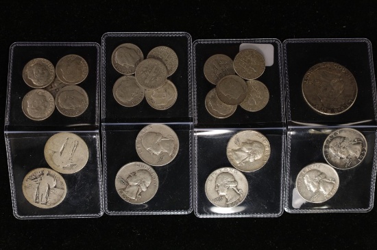$4 FACE VALUE OF 90% SILVER US COINS 15 DIMES,