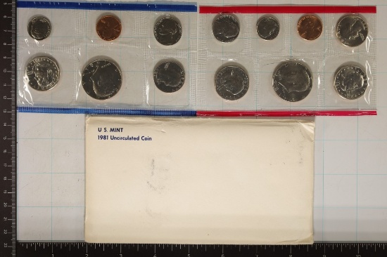 1981 US MINT SET (UNC) P/D/S (WITH ENVELOPE)