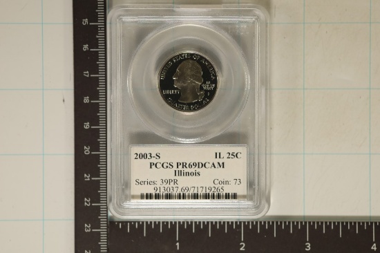 2003-S ILLINOIS QUARTER PCGS PR69 DCAM