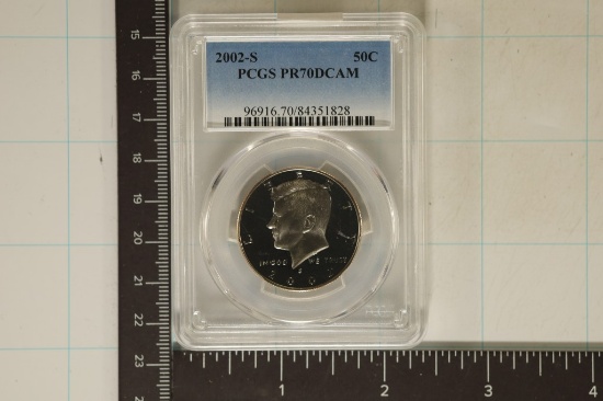 2002-S KENNEDY HALF DOLLAR PCGS PR70 DCAM