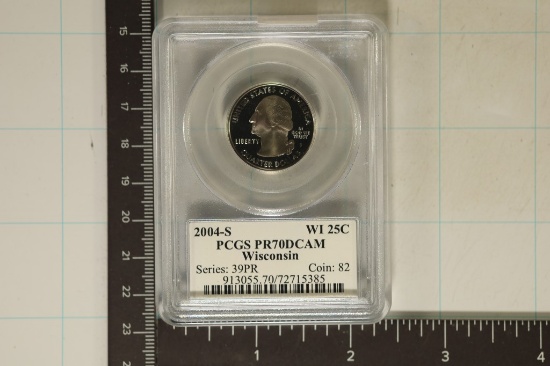 2004-S WISCONSIN QUARTER PCGS PR70 DCAM