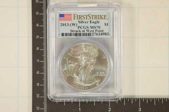 2013-W AMERICAN SILVER EAGLE PCGS MS70