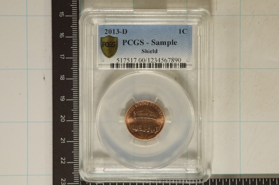 2013-D LINCOLN SHIELD CENT PCGS SAMPLE